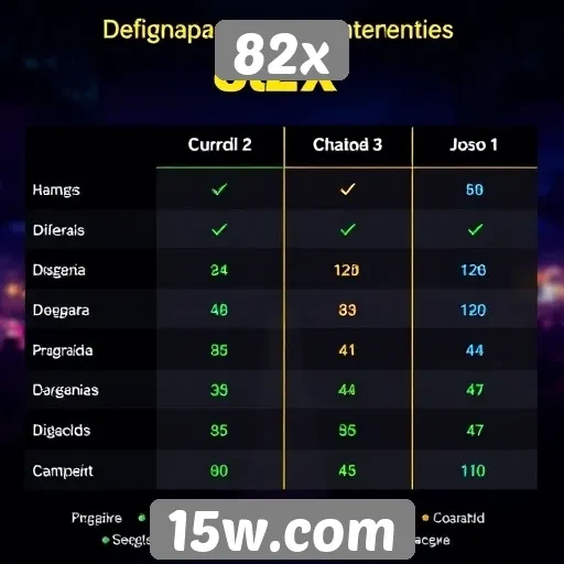 Comparação entre 82x e concorrentes no setor